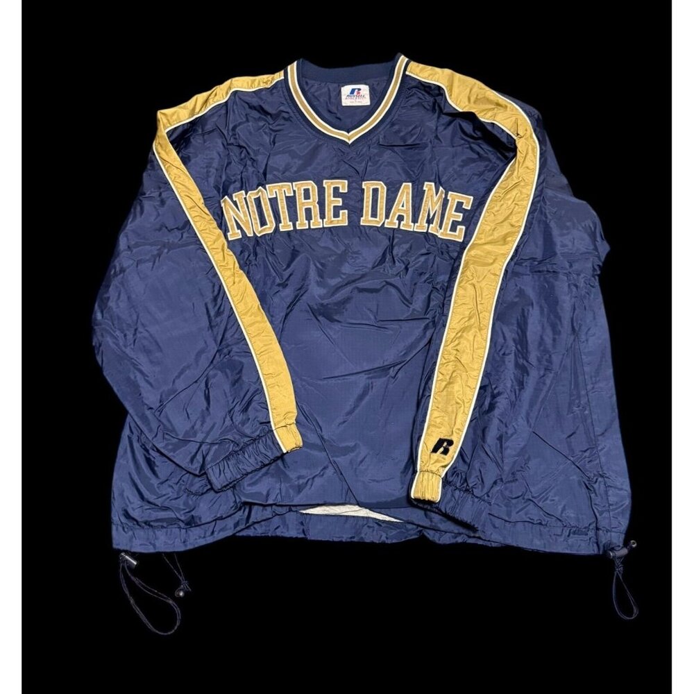 VTG Russell Athletic Notre Dame Fighting Irish Windbreaker Top Football Large - Picture 2 of 8